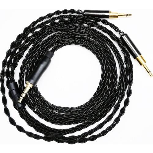 Upgrade 4.4mm/2.5mm Balance Audio Cable for Sennheise HD700 Headphone Headse 8 Shares Single Crystal Copper Plated Silver Line