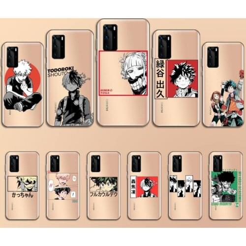 My hero academia Phone Case Transparent for Huawei P20 P30 P40 lite pro P smart 2019 honor 8x 10i