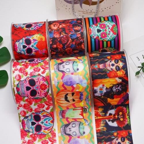 DIY Handmade Materials Printed Grosgrain Ribbon 50 Yard Per Size 57882
