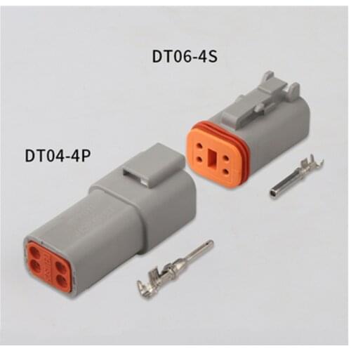 100 sets Kit Deutsch DT 4 Pin Waterproof Electrical Wire Connector plug Kit 22-16AWG DT06-4S DT04-4P