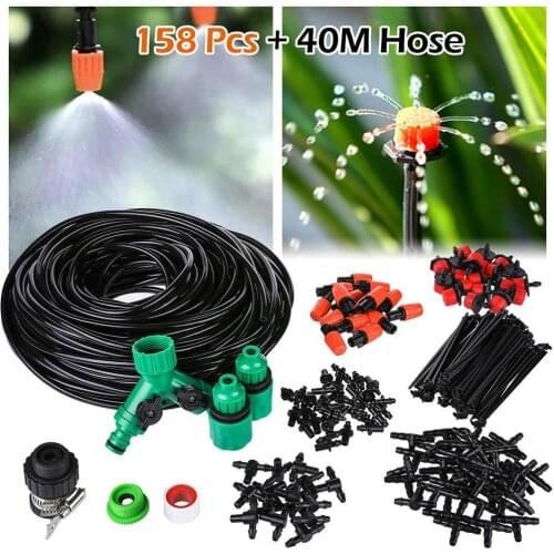 158PCS/Kit Irrigation Kit Distribution Tubing Irrigation Kit Accessories DIY Automatic Irrigation Kit For Home Garden Balcony