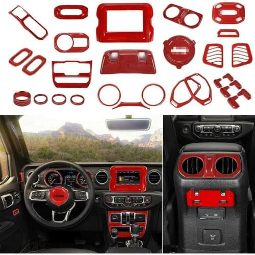 29PCS 2018 Wrangler for JL Interior Trim Kit Steering Wheel Air Outlet Cover DIY Upgrade Your for Jeep