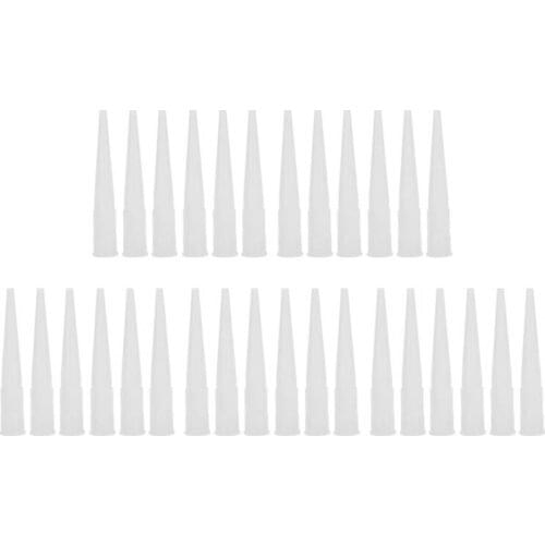 30pcs Caulk Nozzles Plastic Glass Glue Nozzles Sealant Silicone Caulking Tips Caulking Tool aulking Gun Nozzles