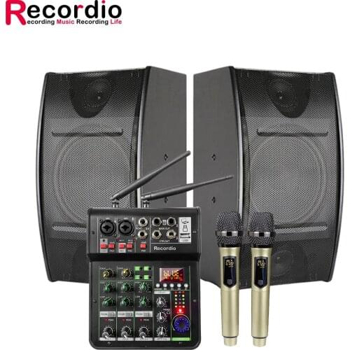 GAB-6025 Professional Home Theatre System Wireless Set Microphone Power amplifier Audio Speakers 3 In 1 For Family Party Stage