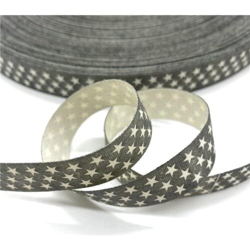 5Yards 15mm Cotton Ribbon Printed Cotton Ribbons For Wedding Christmas Decoration DIY Sewing Fabric #09