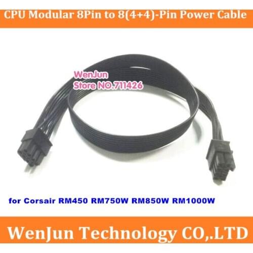 60cm CPU Modular 8Pin to 8(4+4)-Pin Motherboard Power Supply cable for Corsair RM450 RM750W RM850W