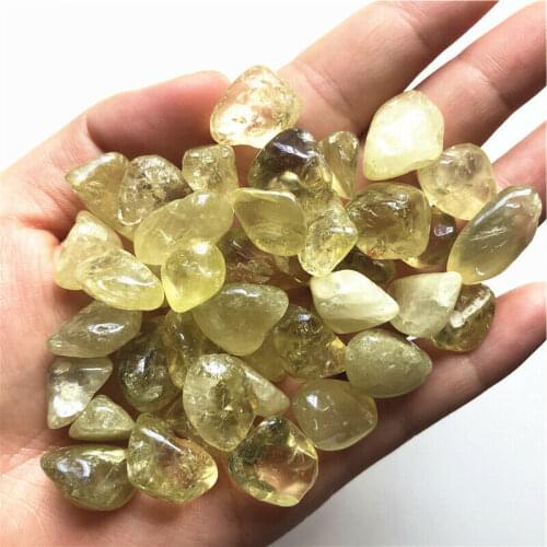 9-15mm Natural Citrine Yellow Quartz Crystal Polished Stone Healing Crystals Natural Quartz Crystals 50g