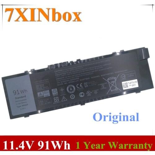 7XINbox 11.4V 91wh Original MFKVP GR5D3 0RDYCT Laptop Battery For Dell Precision 7510 7710 MFKVP GR5D3 0RDYCT