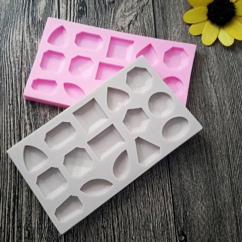 Diamond Stone Silicone Mold Fondant Mould Cake Decorating Tools Chocolate Gumpaste Molds, Sugarcraft, Kitchen Accessories