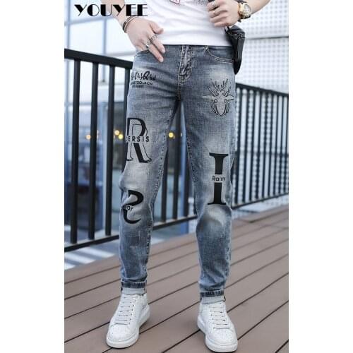 BORUNKE Straight Jeans For Men