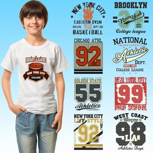 Letters Alphabets Thermal transfer printing Stickers on fabric Patches for clothing Applique on Clothes Garment Accessories