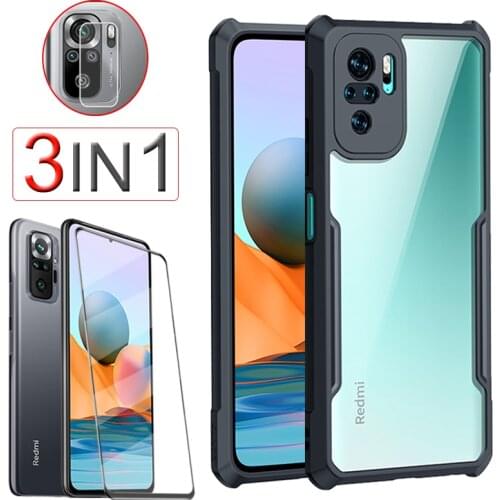For Redmi Note 10 Cases, Clear Original Phone Color Case for Xiaomi Redmi Note 10 Armor Shockproof Case on Redmi Note10 Pro 10S
