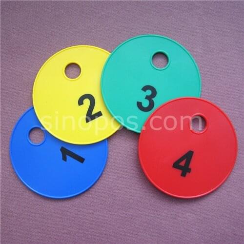Fitting Room Number Tags, apparel try management discs anti theft dress clothes shop changing room control security disc colored