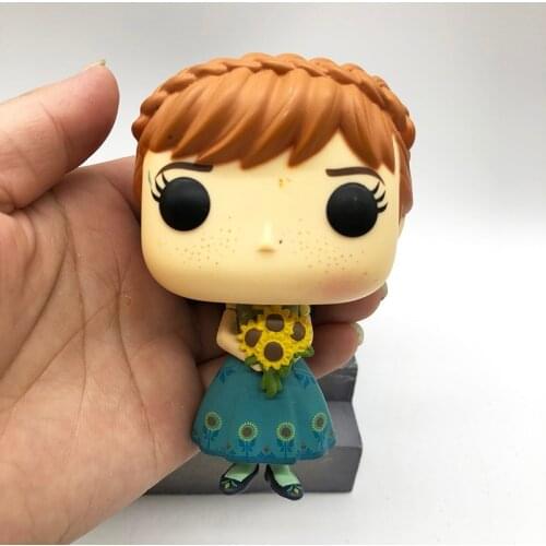Disney Anime Frozen Princess Anna Action Figure Dolls Toy Funny Anna Figure Toys Car Room Decoration Gifts for Kids