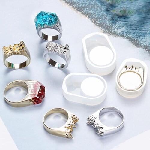 Ring Jewelry Making Silicone Mold Transparent Dried Flower Resin Decorative Craft DIY Ring Making Resin Silicone Epoxy Mold