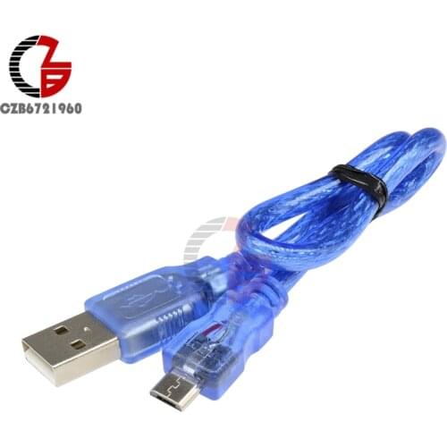 30cm USB 2.0 A Male to Micro USB 5 Pin Male Data Charge Cable Cord