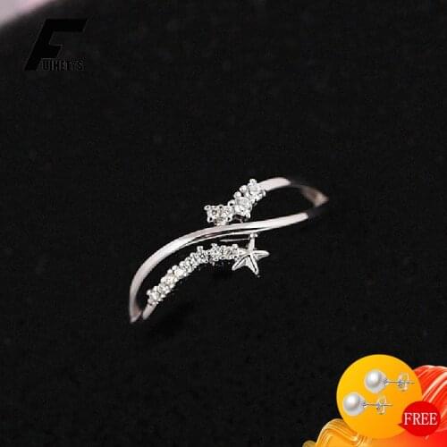 925 Silver Jewelry Rings Inlaid Zircon Gemstones Fashion Finger Ring for Women Wedding Engagement Party Accessories Wholesales