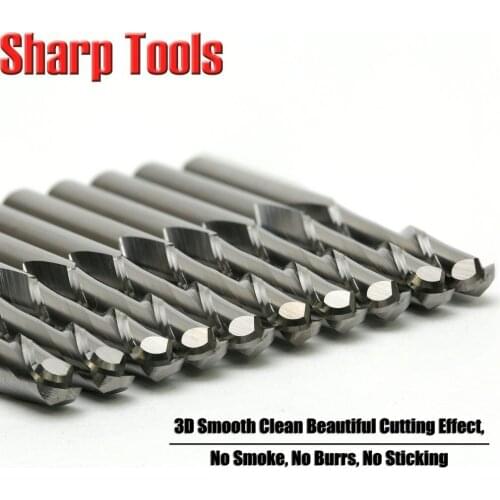 5pcs 6x20MM 2 Flute Tools CNC Ball Nose End Mills for Wood Relief Carving 3D, Carbide End Mill Ball Nose Cutter Router Bits Set