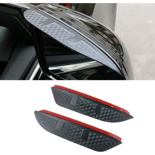 For Toyota RAV4 1996-2021 Auto Car Side Rear View Mirror Rain Visor Carbon Fiber Texture Eyebrow Sunshade Guard Cover Shield