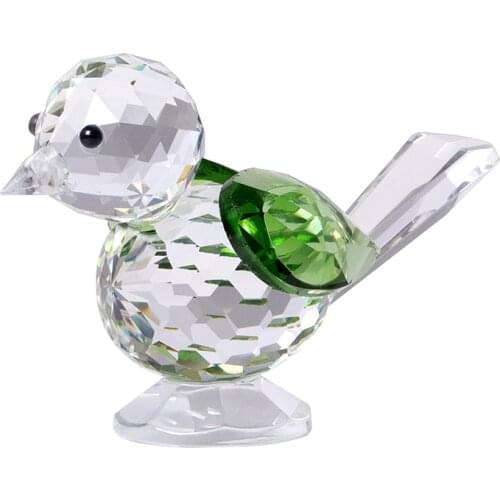 1 pcs K9 Crystal Birds Miniature Figurine Handmade Crystal Craft Glass Ornament Home Decor Birthday Gift Decoration Accessories