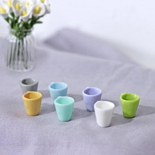 10pcs/lot Mini Miniature Dollhouse Kitchen Accessories DIY Food Play Scene Coffee Cup Decoration