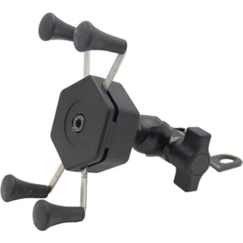 Multifunctional Universal Mobile Phone Holder For Motorcycles And Electric Vehicles, Creative Six-sided X-shaped Mirror Holder