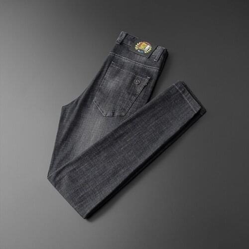 JNITTDON 2021 spring and summer new mens jeans mens simple straight-leg pants H19059-1