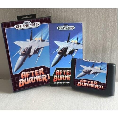 After Burner II With Box And Manual 16bit MD Game Card For Sega Mega Drive For Genesis