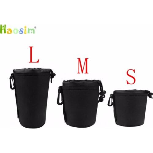 S M L XL Neoprene waterproof Soft Camera Lens Pouch bag Case Size
