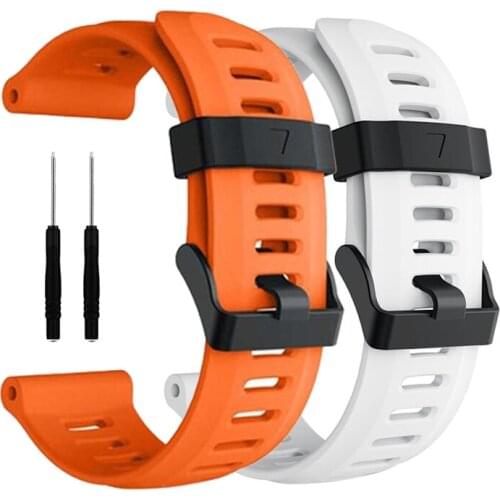 For Garmiin Fenix 6X 5X 3 3HR watchbands Sport men Silicone watch bracelet strap for Fenix 6X pro 5X plus Bands (not quick fit)