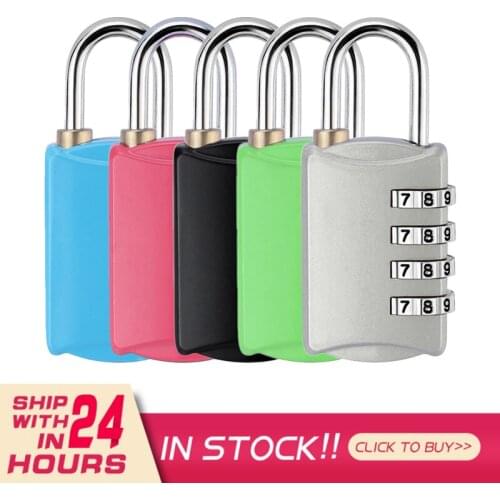 Luxury 4 Digit Dial Combination Code Number Lock Padlock For Luggage Zipper Bag Backpack Handbag Suitcase Drawer Durable Locks