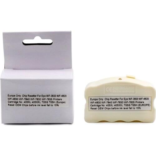 Europe 405 405XL Ink Cartridge Chip Resetter for Epson Workforce WF3820 WF4820 WF4830 WF7830 WF7835 WF7840 Printer