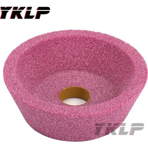 150mm 6" Red Chrome Corundum Grinding Wheel Cup Type Abrasive 46 Grit 5/4" Bore