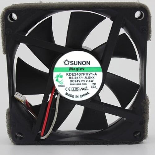 Brand new original 7CM 24V 2.4W KDE2407PHV1-A 3-wire cooling fan 7015