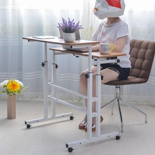 Upgraded Height Adjustable Standing Desk Compuer Laptop Desk 2 Layers 31.5inch L 23.6inch W For Home Office With Host shelf