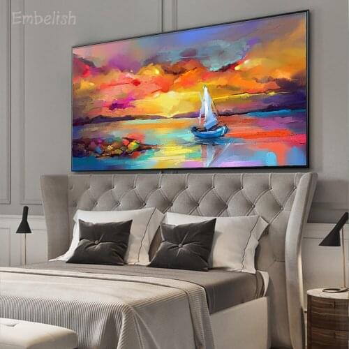 Embelish 1 Pieces Sunlight Background Seascape HD Canvas Paintings For Living Room Modern Home Decor Wall Art Pictures Posters
