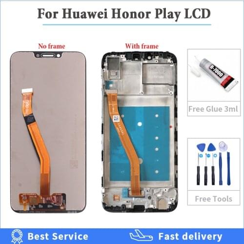 Original 6.3" lcd For Huawei Honor Play LCD Display Screen Touch Panel Digitizer Assembly For COR-L29 COR-AL00 With Frame lcd