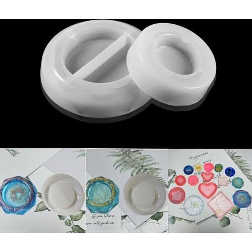 1Pcs Big Ashtray Silica Mold Irregular UV Epoxy Resin Casting Mould For DIY Crafts Living Room Table Ornaments Making Supplies