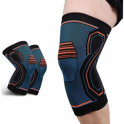 1pc Compression Knee Brace Workout Knee Support For Joint Pain Relief Running Biking Basketball Knitted Knee Sleeve For Adult