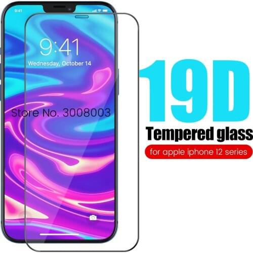 19d full cover protective glass on for iphone 12 tempered glass screen protectors for iphone 12 pro max mobile phone accessories
