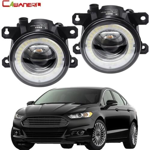 2 X Car Front Bumper LED Fog Light Angel Eye Daytime Running Light DRL 30W H11 12V For Ford Mondeo Fusion 2013 2014 2015 2016