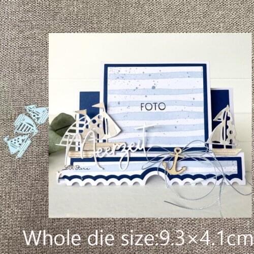 XLDesign Craft Metal stencil mold Cutting Dies 3pcs Sailboat decoration scrapbook die cuts Album Paper Card Craft Embossing