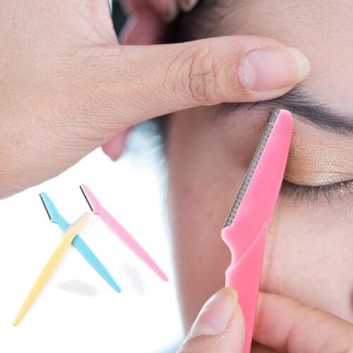 3pcs Eyebrow Trimmers Blades Eyebrow Shaping Hair Remover Tool Eyebrow Knife Women Makeup Facial Tool Eyebrow Lip Razor
