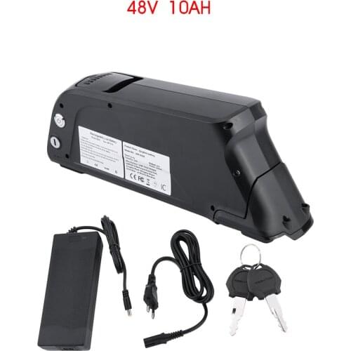 48V 10Ah Battery with Shell E-Bike Battery 18650 Lithium Battery Pack Case Electric Bike Batteries Box Bicycle Kits with Charger