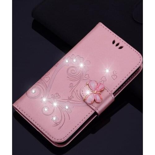 Jewelled Phone Cover For iPhone 11 Pro XS Max Xr X PU Leather Flip Case For iPhone 5s SE 2020 6s 7 8 Plus iPod Touch 5 6 Coque