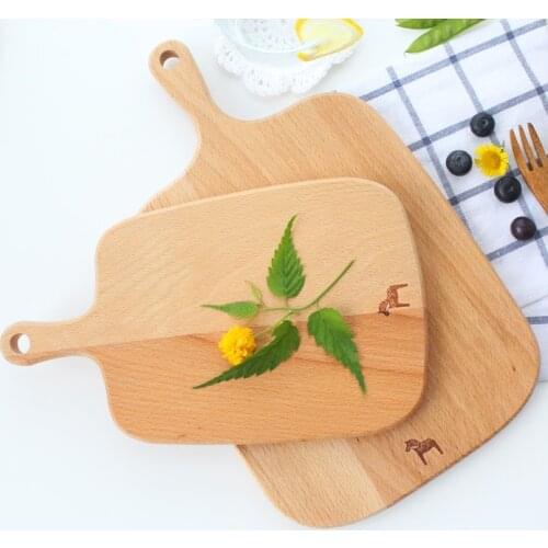 Solid wood tray Pizza board Chopping board Wooden chopping board Kitchen baking utensils Breadboard Wooden fruit chopping board
