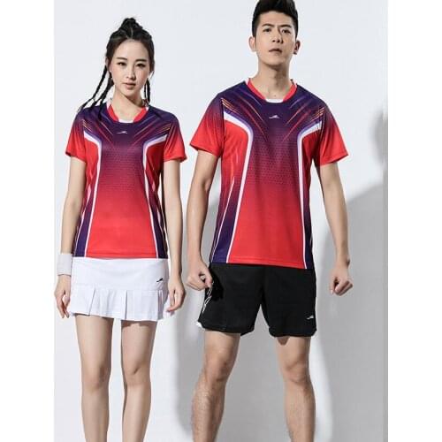 New men/women badminton/tennis t-shirt,Quick dry Fitness sports train tshirts,sport shorts skirts for women,Tennis shirts Male