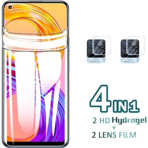 Safety Hydrogel For Oppo Realme 8 Pro Screen Protector Transparent Film Soft on realme 8 7 6 Pro 7i 6i c21 c30 Camera lens Glass