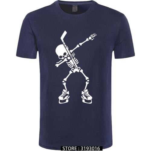 Hockeyer Skeleton Dabbing Halloween Dab Dance T-Shirt New T-Shirt Men Fashion T Shirts Top Tee Fashion Cotton Plus Size
