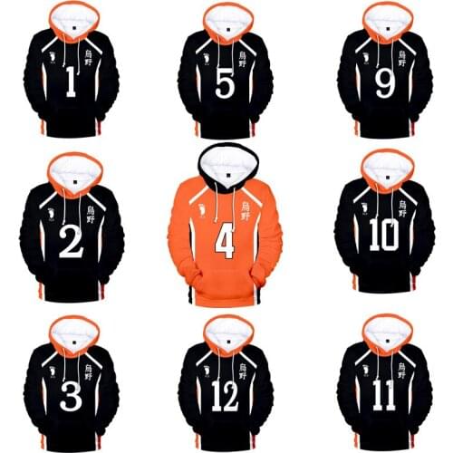 2021new Haikyuu Hoodie Men 3D Printing Japanese Anime Cosplay Casual Sweatshirt Autumn Pullover Teen Boys Clothing Hip Hop Top